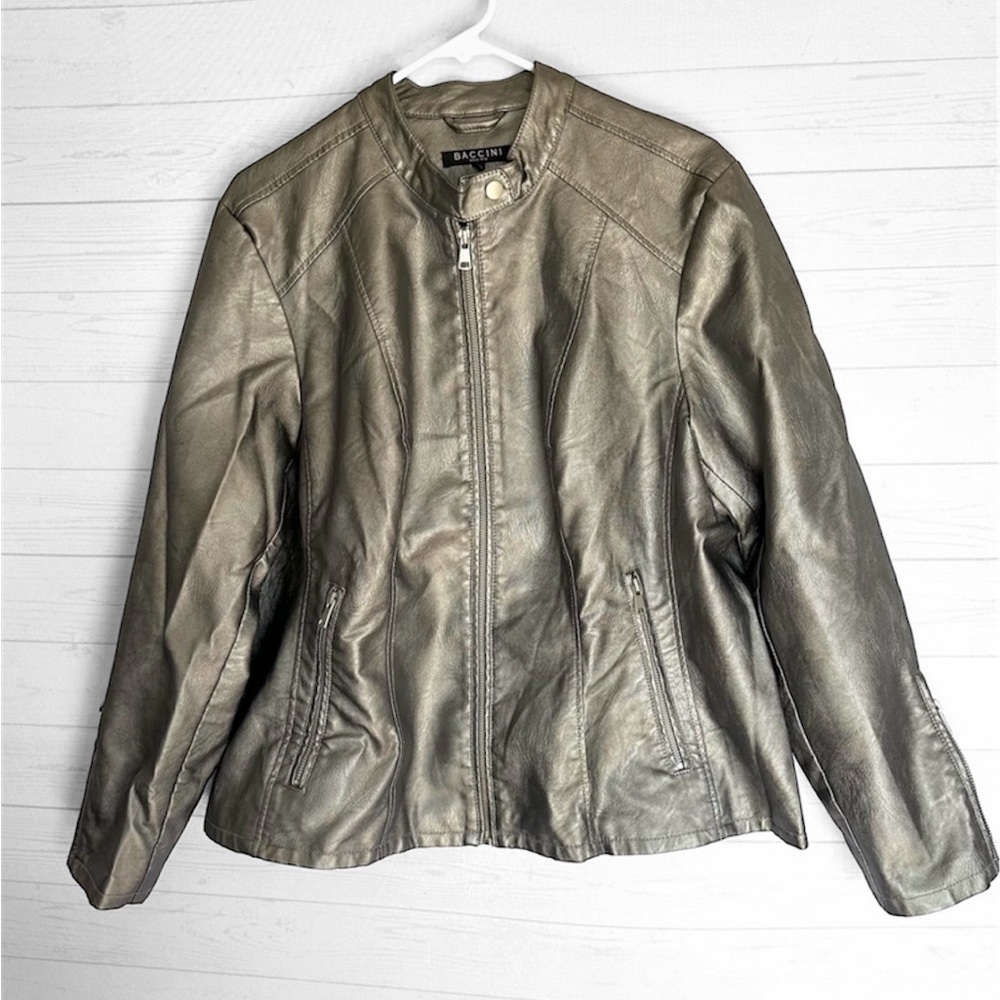 Baccini Metallic Gray Women's Jacket 1x